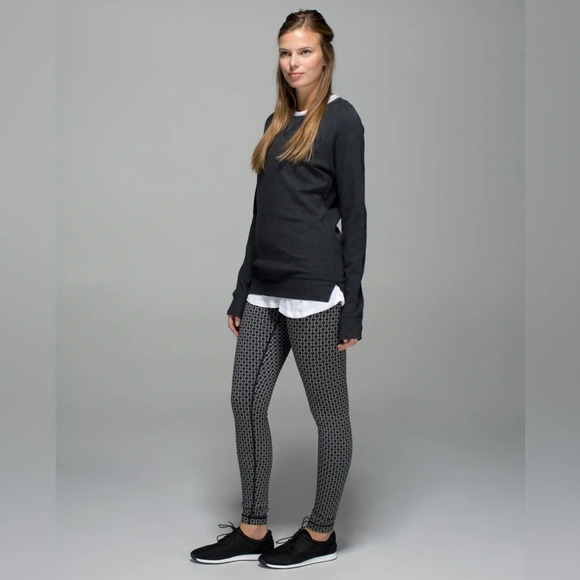 Lululemon Wunder Under Pant Full-On Luon Tri Geo Silver Spoon Black 4 W5G95S - Picture 11 of 12